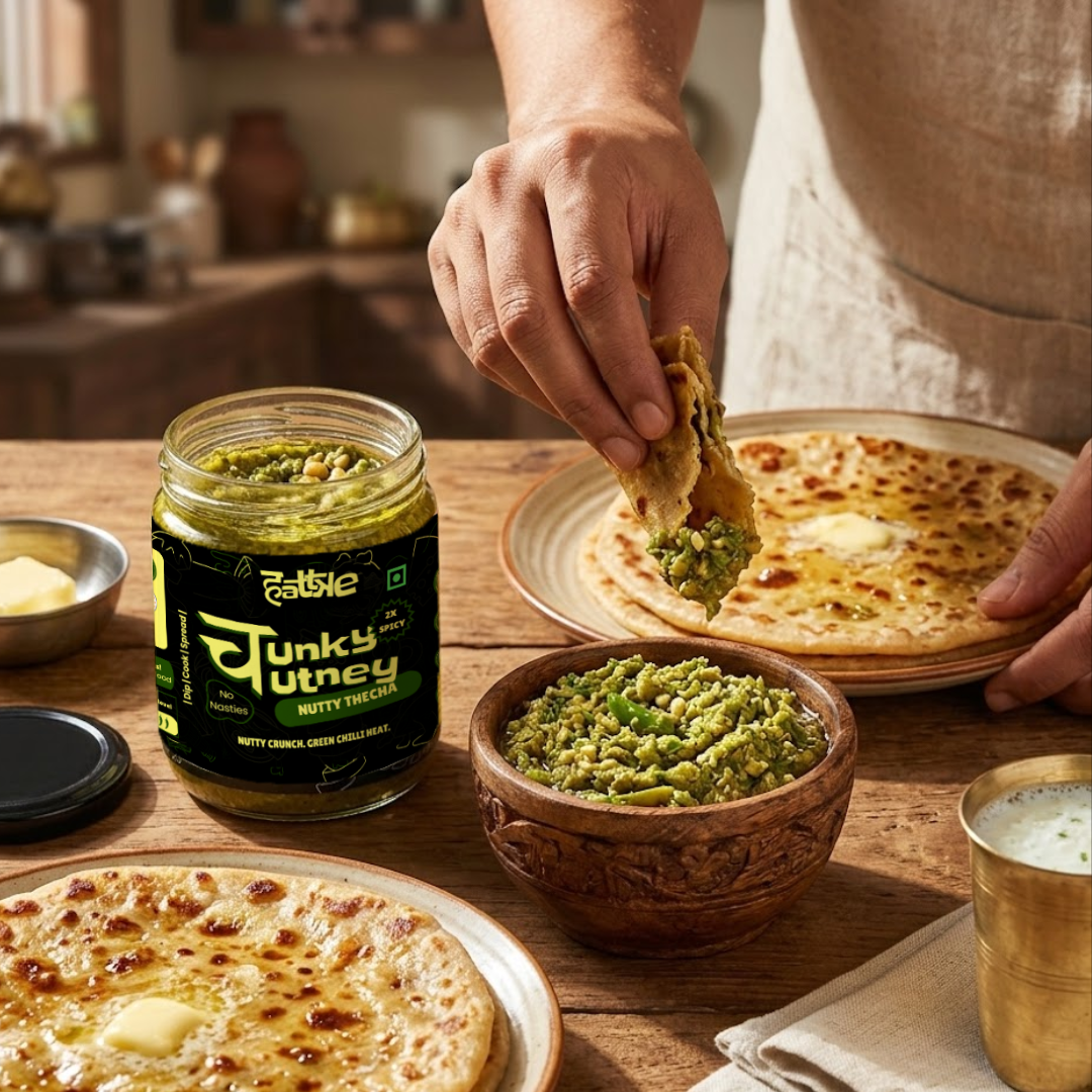 2X Spicy Nutty Thecha Chunky Chutney