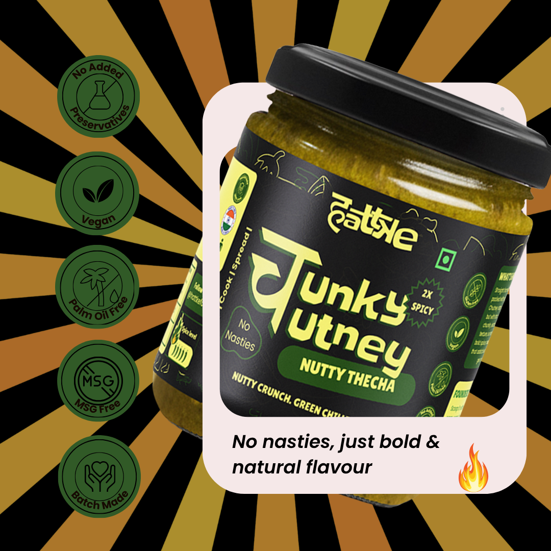 2X Spicy Nutty Thecha Chunky Chutney